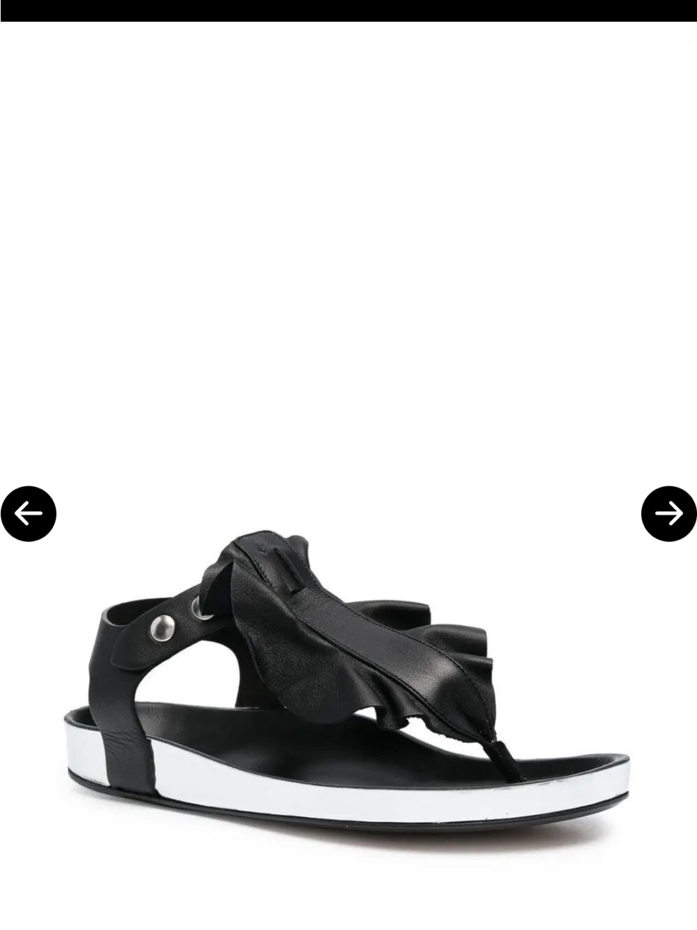 Isabel Marant  Leather Ruffle Thong Sandal - Women